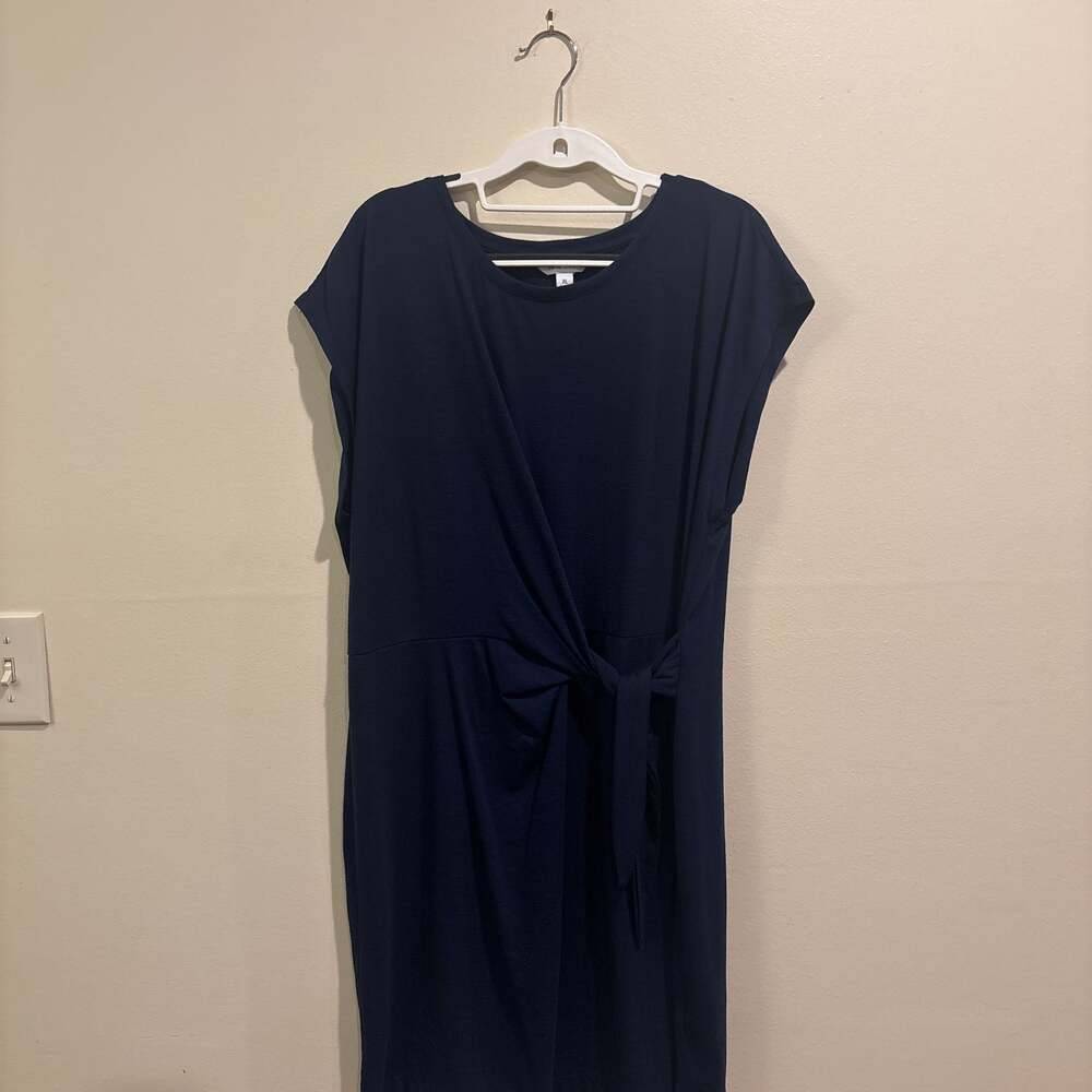 Nine West Short Sleeve Side-Knot Knit Dress